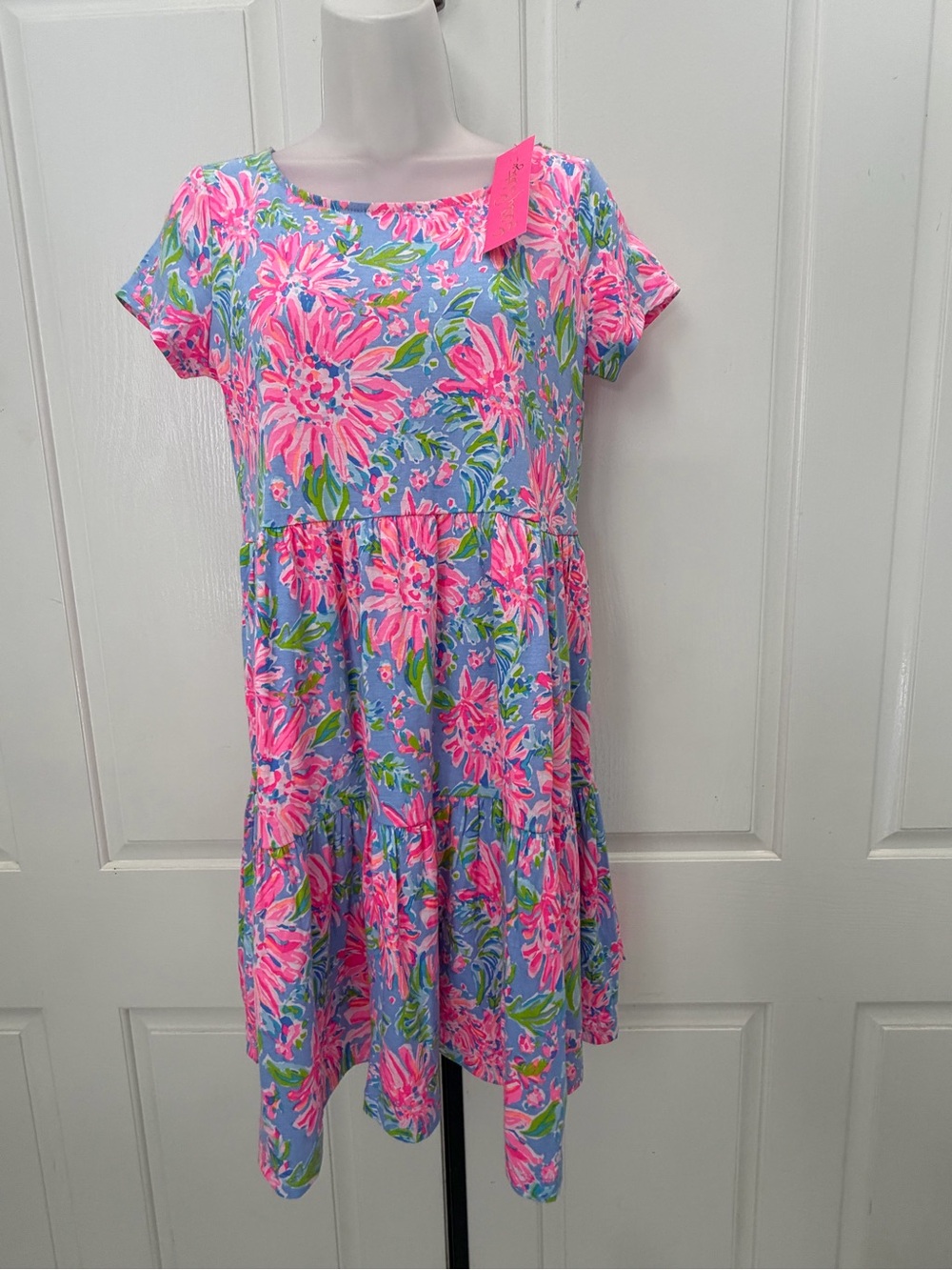 Lilly Pulitzer Floral Geanna Short Sleeve Dress XS